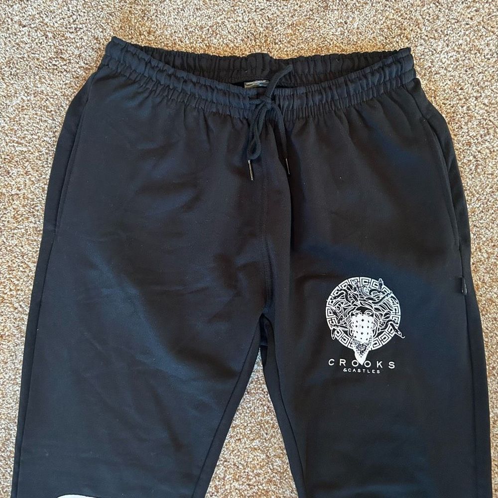 NWT 5XL Crooks and Castle Jogger Pants Mens Black - Picture 4 of 12